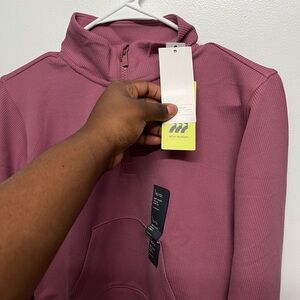 All in Motion Mauve Quarter-Zip Pullover